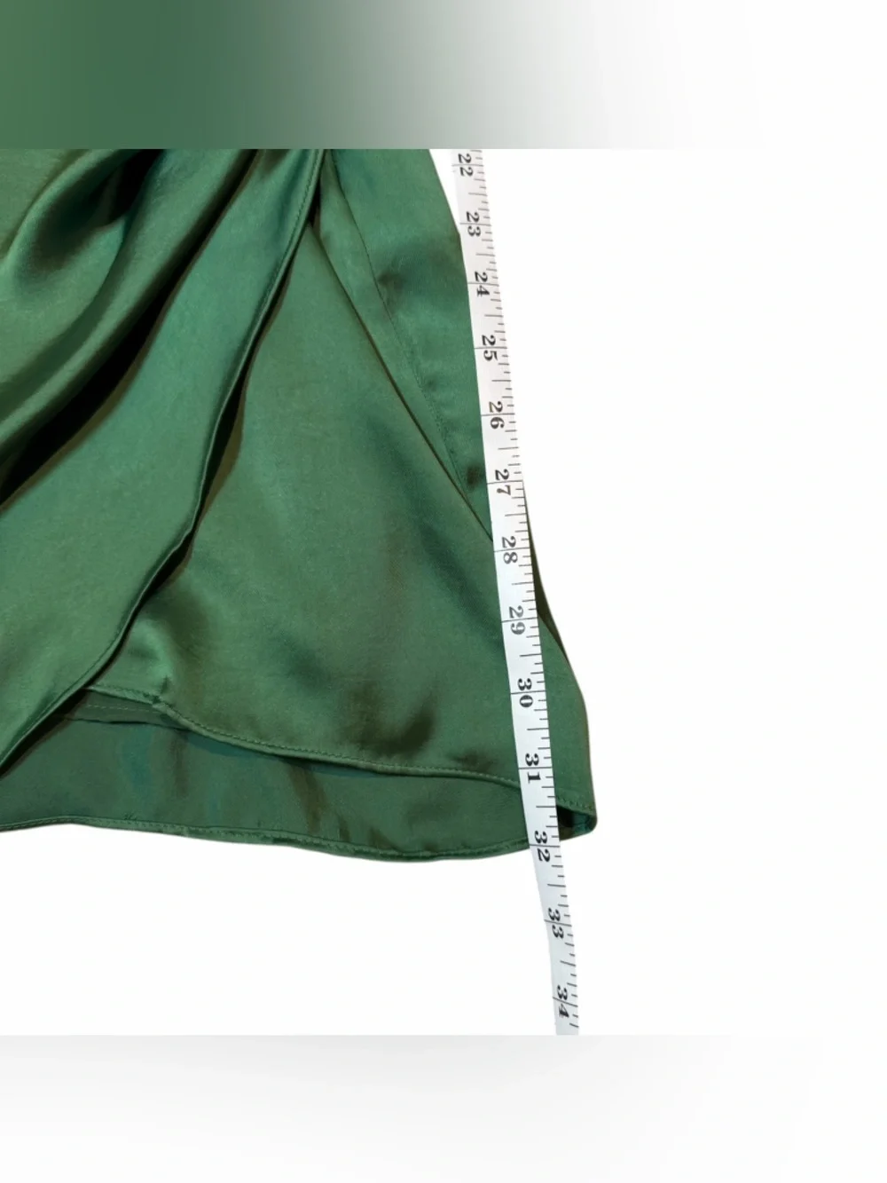 Zara Women's Short Satin Effect Wrap Mini Dress in Green Size M - Picture 8 of 11